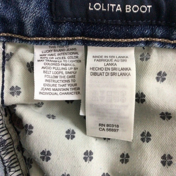 Lucky Brand Lolita Boot Cut Mid Rise Curvy Fit Denim Blue Jeans - Size 0/25 Long - Picture 11 of 12